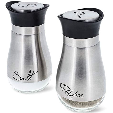 Small Metal Salt and Pepper Shakers 